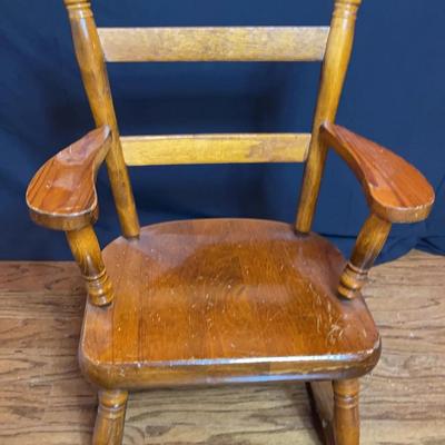 Wooden Child’s Rocking Chair