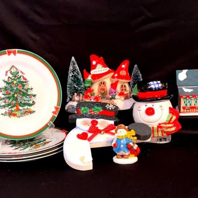 Christmas Plates, Cookie Jar, Decor and More