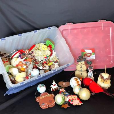 Mystery Bin of Ornaments and Container