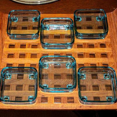 MCM Danish Jens Quistgaard teak lattice serving tray