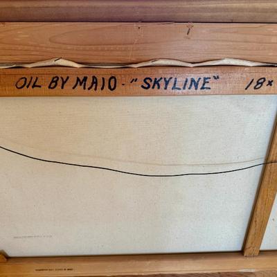 Original Oil on Canvas "Skyline" by Jean MAIO 