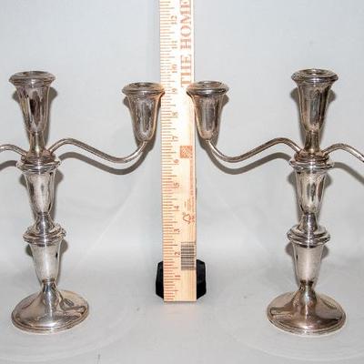 10" Empire Sterling Candelabras