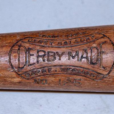1930S DERBY MADE BASEBALL BAT