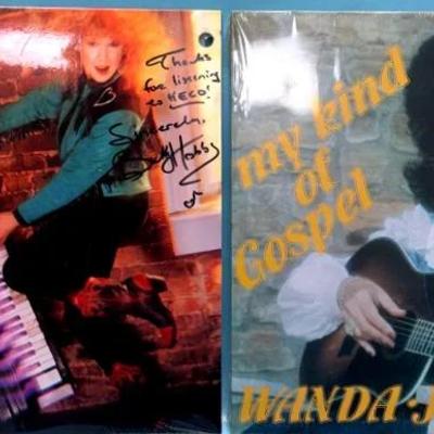 Rare Signed Vinyls- "Becky Hobbs" and "Wanda Jackson" 