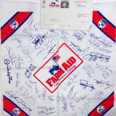 Vintage 1995 Farm Aid Bandana- Excellent Condition 