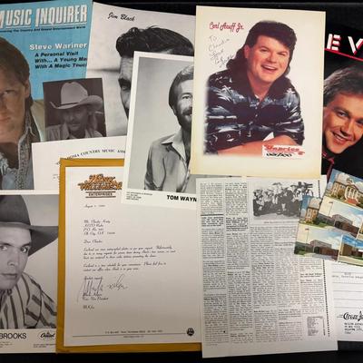 Singed “Country Music Inquirer” By Steve Wariner, Headshots and  More