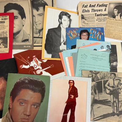 Vintage Newspaper Clippings of Elvis