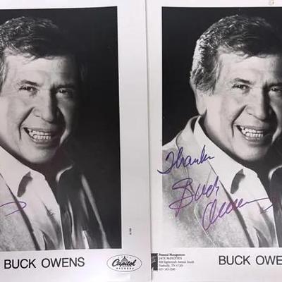 "Buck Owen’s" Autographed Headshots 