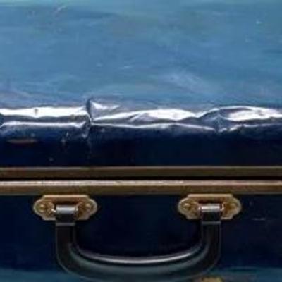 Retro Blue Hard shell Suitcase 