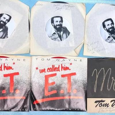 Rare Signed Vinyl Records - Tom Wayne
