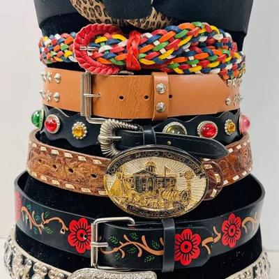 Assorted Vintage and Western Style Belts