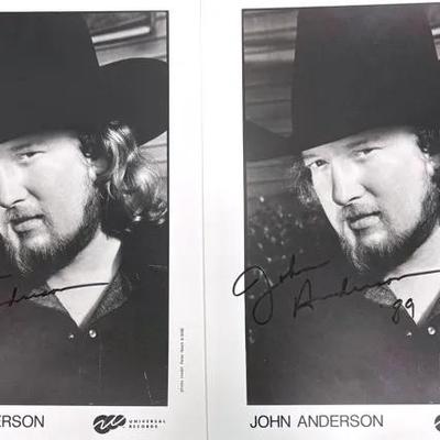 Rare Pair: Signed John Anderson Headshots