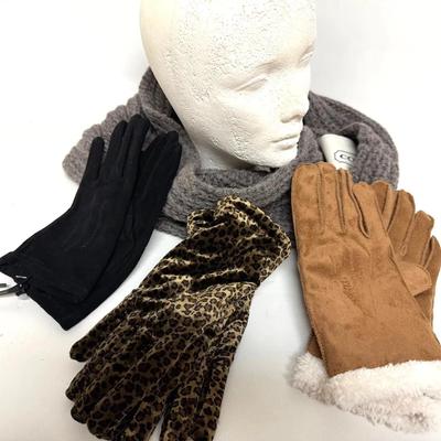 “Coach” Cowl Twist Scarf, Leapord Gloves and More