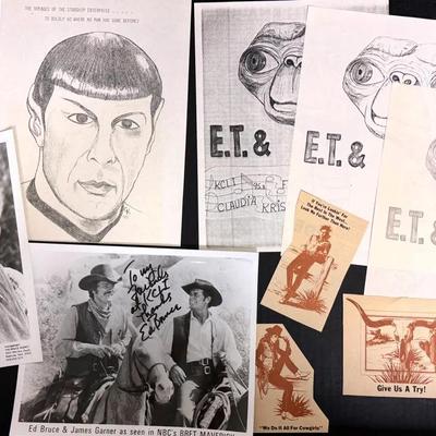 Signed “Ed Bruce” Photographs and Advertisement Clipings