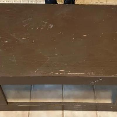 Mid Century Modern Brown Painted Wooden Coffee Table 