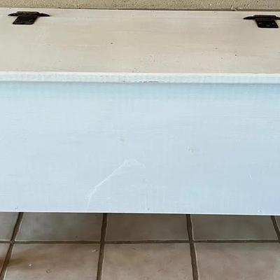 Small White Wooden Chest 