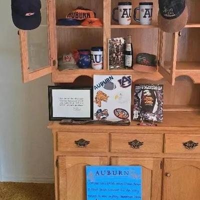 AUBURN: Mugs, Hats, Wall Decor, 1983 Coke Bottle, War Eagle Belt Buckle/34IN Belt, 1980-81 Handbook+