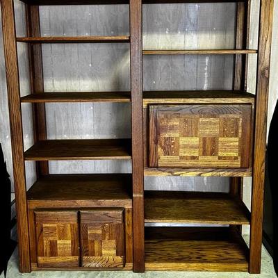 Wooden Shelf With Storage