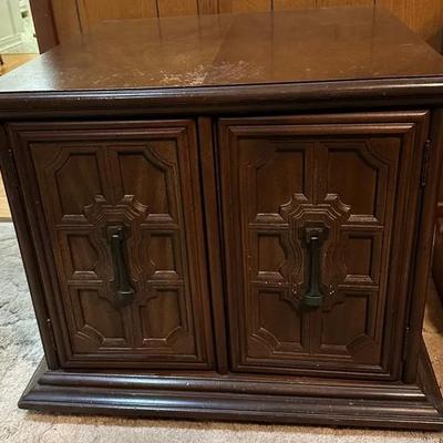 Dark Toned Wooden Side Table 