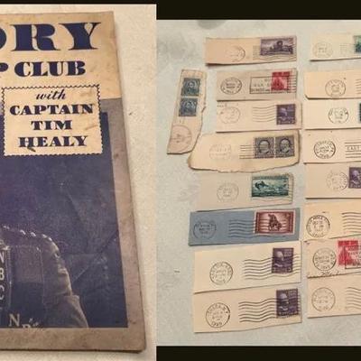 Ivory Stamp Club With Captain Tim Healy Book & Various Loose Stamps