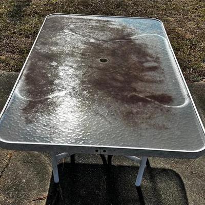 Rectangular Outdoor Glass Table 