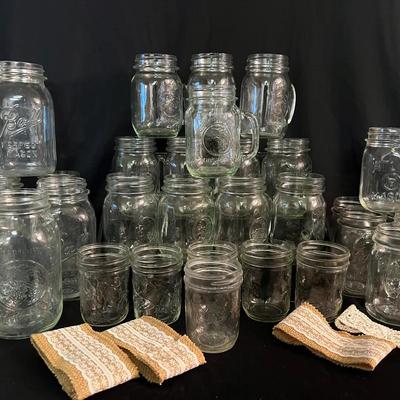 Mason Jars Of Multiple Sizes