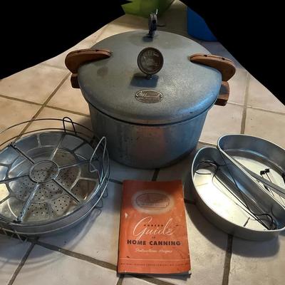 National Pressure Cooker Co. No.7 Pressure Cooker With Manual And Accessories