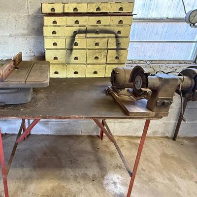 Workshop Starter Bundle: Bench Grinder + Craftsman Jointer + Bench & Parts Storage