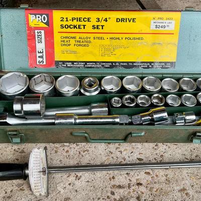 Pro Brand Socket Set And Vintage Craftsman Torque Wrench