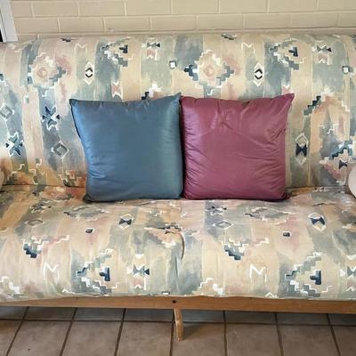 Wooden Framed Futon Couch 