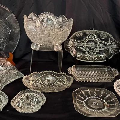 Sparkling Crystal & Pressed Glass Collection — Bowls, Trays, Plates & More (Gorham + Primrose)

