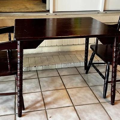 Children’s Wooden Table With 2 Chairs - Tiny Dinner Party Set (or Teddy Tea Summit)