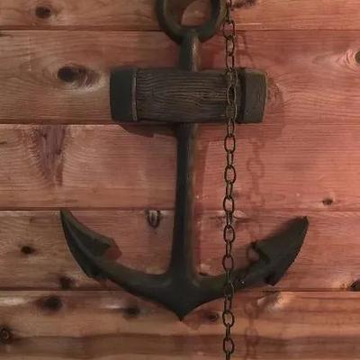 Vintage BEXTON 1968 USA Cast Iron Anchor Wall Decor