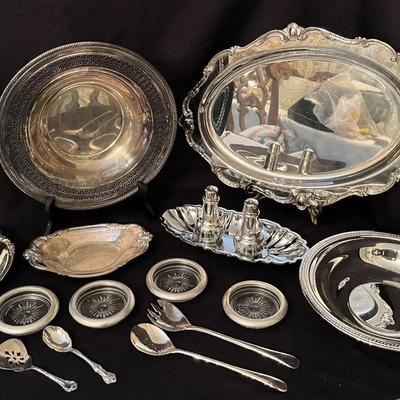 Silver Plated Dining Room Set And Servingware