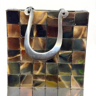 Vintage Shiraleah vintage tortoise shell handbag W Acrylic Tiles 