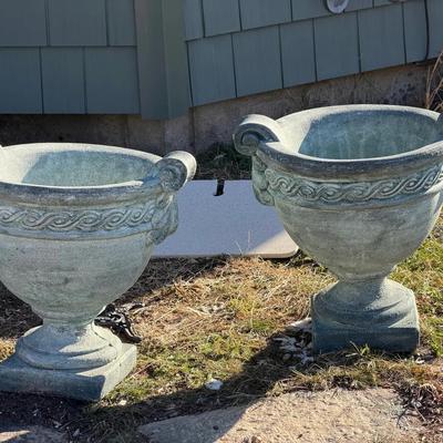 (2) Cement Planters 