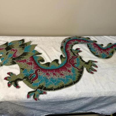 Kim Seybert Glass Bead Dragon Runner Made In India 