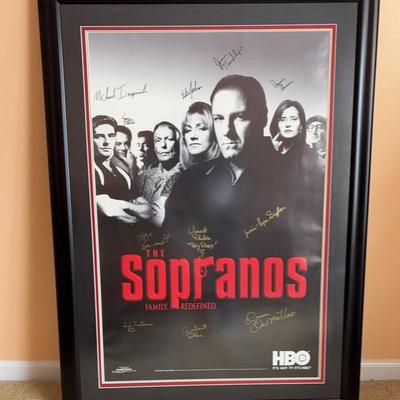 Sopranos Originally Autographed Framed Poster