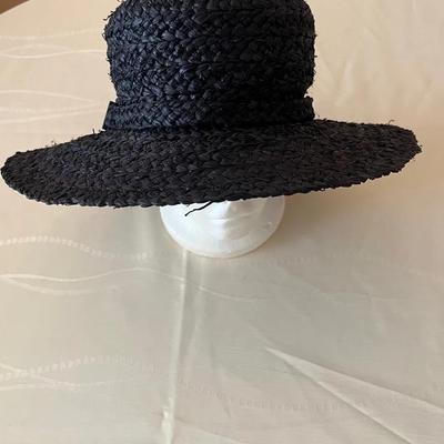 Nine West Women’s Wide Brim Straw Hat Black