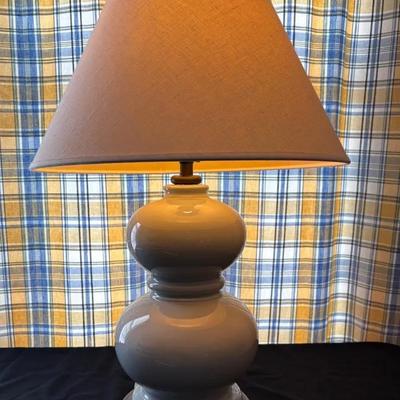 Pottery Barn Powder Blue Ceramic Table Lamp w/Shade