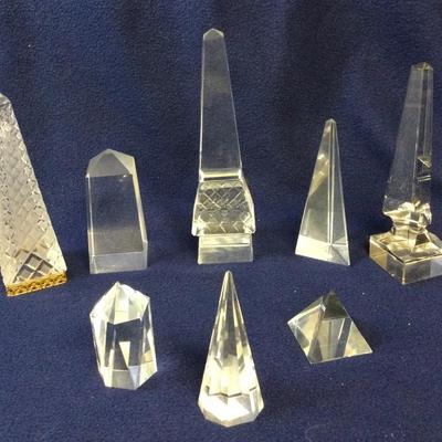 Crystal Obelisk Sculptures (8pcs)
