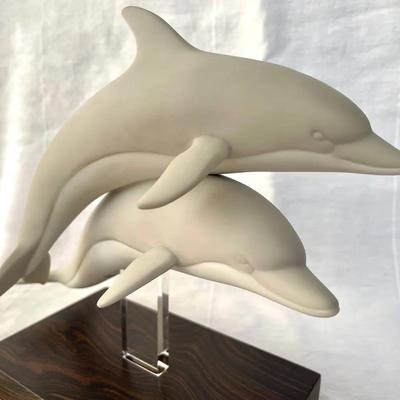 Lladro “Jump” Dolphin Figurine With Stand 