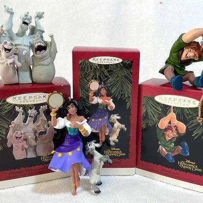Disney Hunchback Of Notre Dame 1996 Hallmark Christmas Ornaments, 3pcs