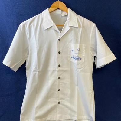 Vintage 70s Hawaiian Embroidered Dragon Shirt 