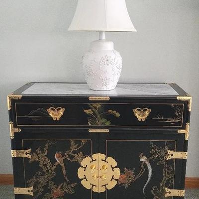 Asian Black Lacquer Cabinet (LR)