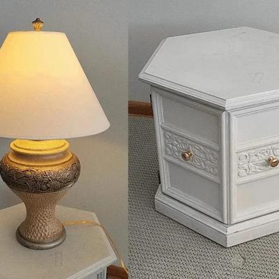 Hexagonal Table & Lamp (LR)