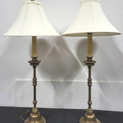 Chapman Brass Buffet Lamps