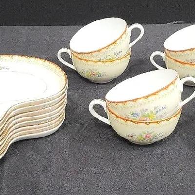Noritake Teacups w/ Snack Plates (WH10)