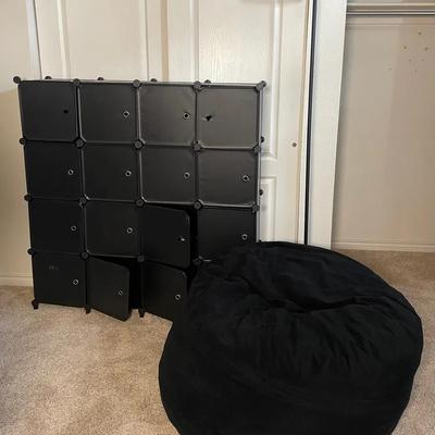 Organization Cabinet, Bean Bag & Lamp