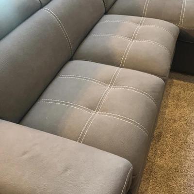 Grey Upholstered Modular Sectional Sofa With Pullout Bed